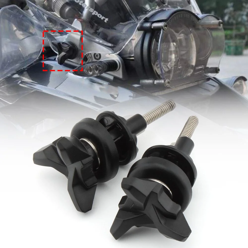 

2PCS Windshield Lock Adjustment Screw Windscreen Mount Clip Clamp Bolt Parts Accessories For BMW R1200GS ADV R 1200 GS 2004-2016