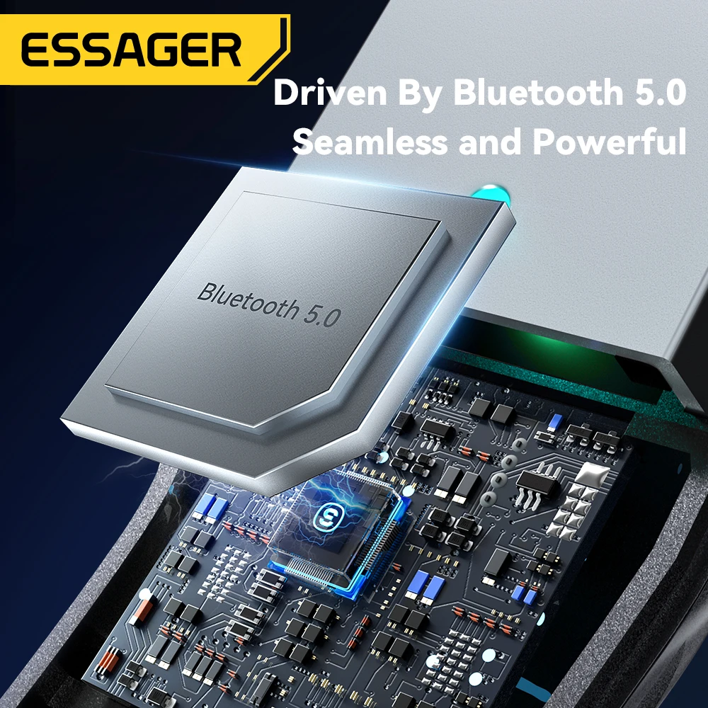 Essager bluetooth 5,0 audio empfänger usb zu 3,5mm buchse aux audio stereo adapter für auto audio musik lautsprecher stereo empfänger