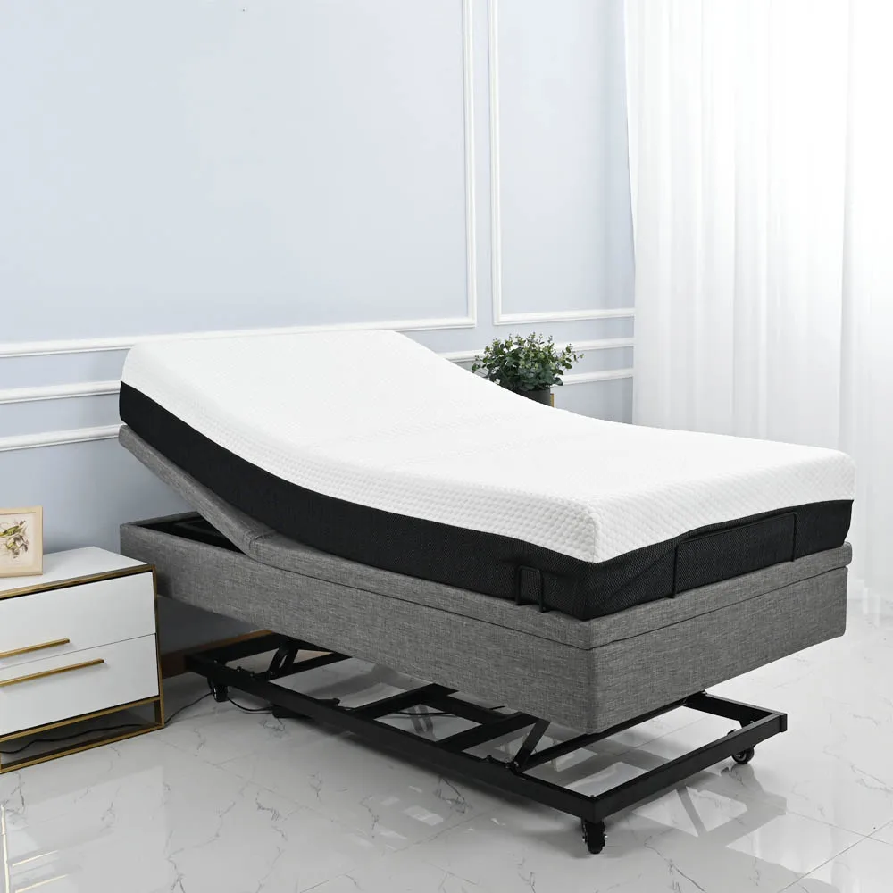 

Single Twin Xl Queen King Size 3 PCS of Motors Electric Massage Zero Gravity High Low Adjustable Bed Frame with Wall Huggerpromo
