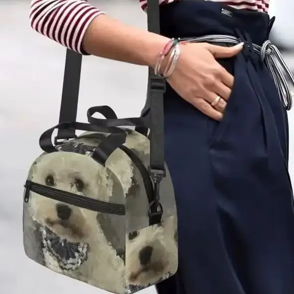 

Maltese Pet Dog Bento Box Portable Lunch Tote Picnic Bags Thermal Bag for Woman School