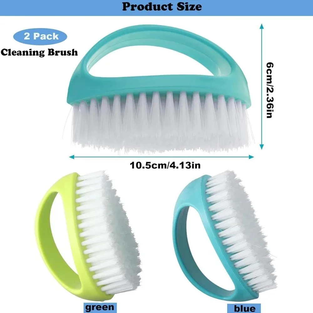 Heavy Duty Scrub Brush with Nylon Stiff Bristles for Cleaning Bathroom Shower Sink - Sturdy Scrubber Cleaner Brush for Kitchen