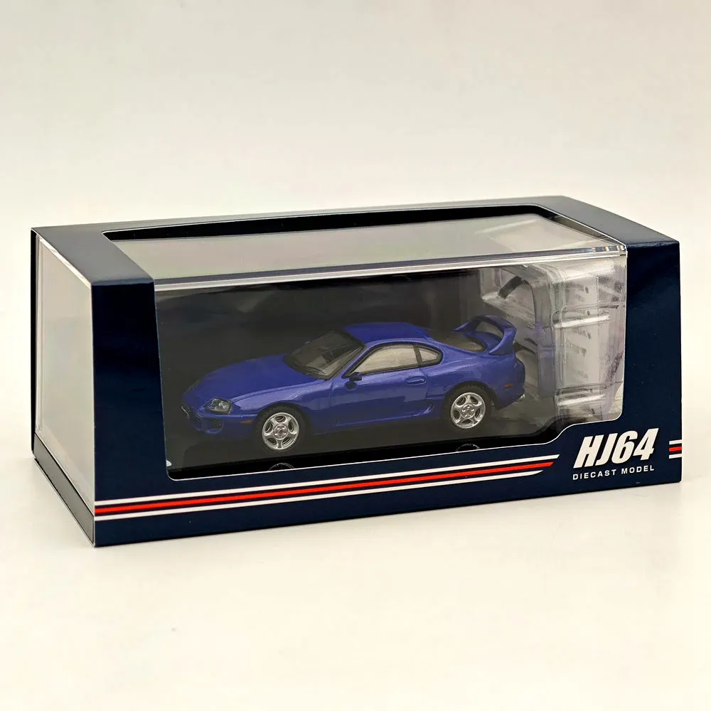 Hobby Japan 1/64 für SUPRA RZ JZA80 mit aktiven Spoilerteilen Blau HJ 642042 BL Diecast Models Car Limited Collection Autospielzeug