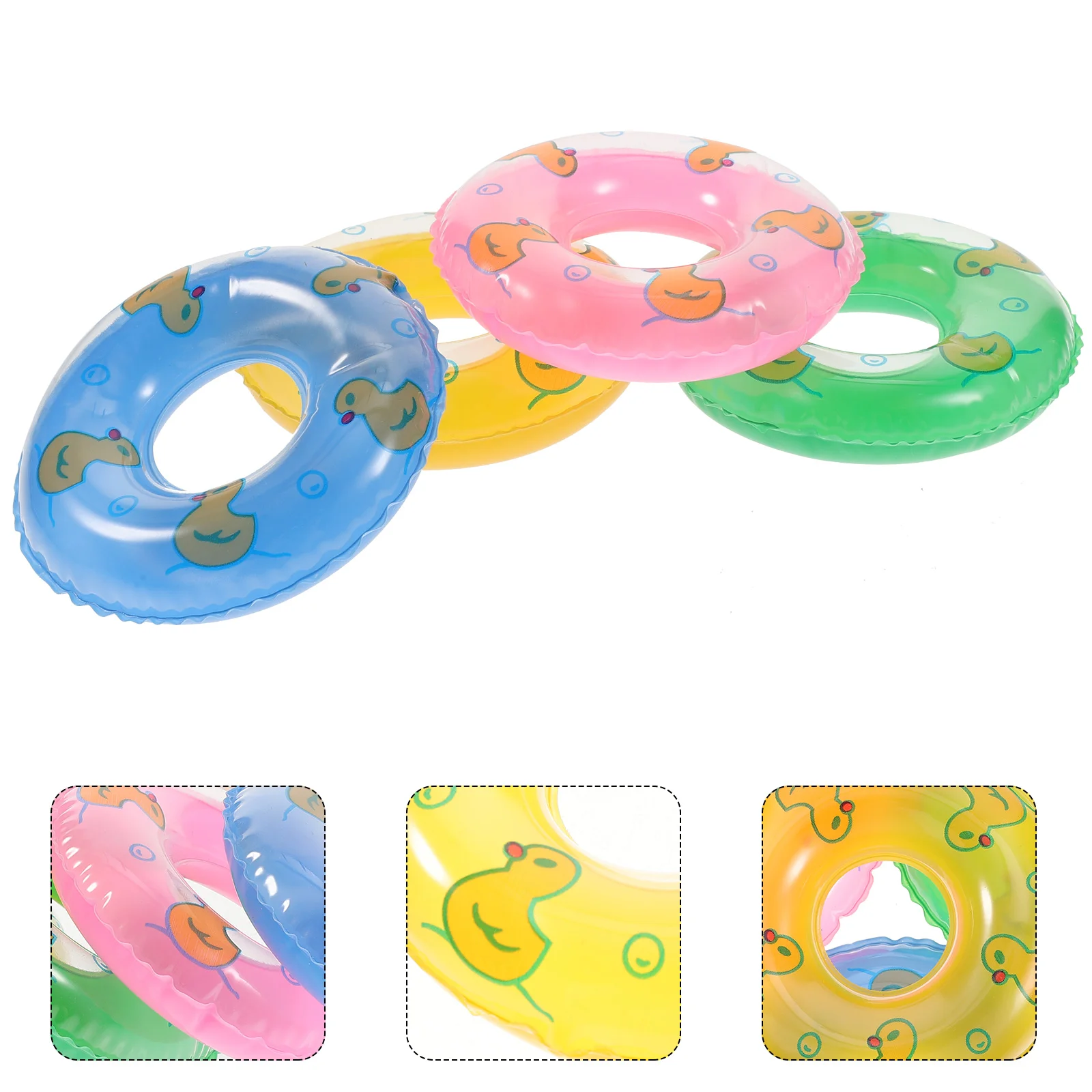 

15 Pcs Mini Swim Ring Kids Toys House Decoration Miniature Decors Supplies Cake Small Rings Ornaments Props Baby