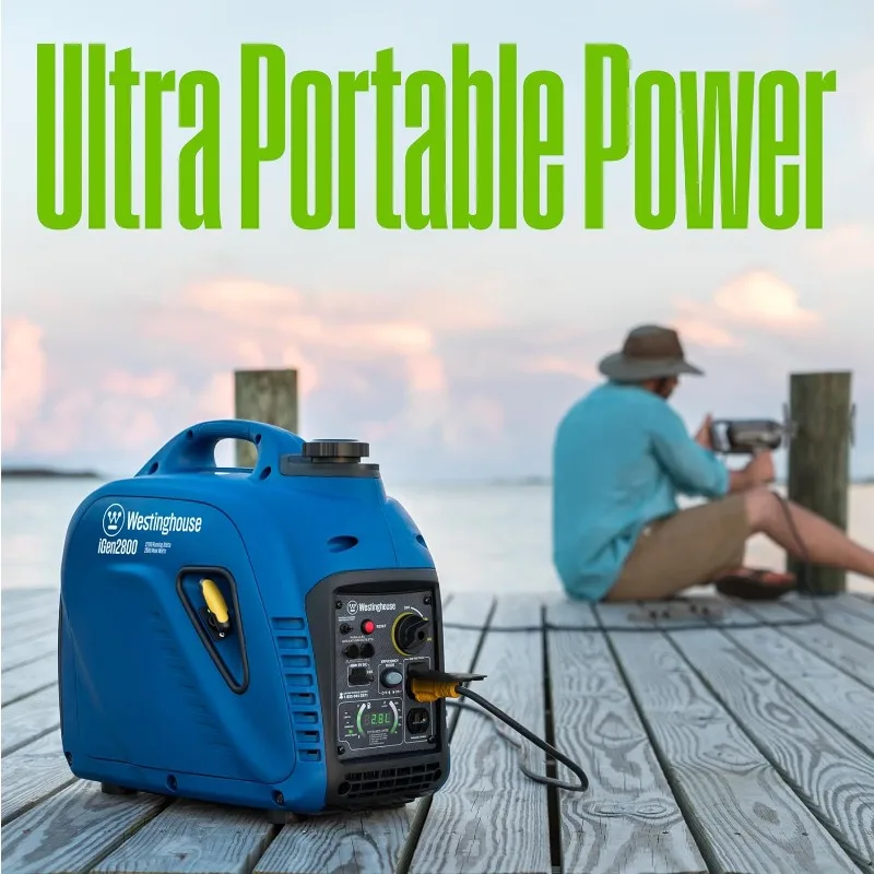 Westinghouse Outdoor Power Equipment 2800 Peak Watt Super Quiet & Lightweight Portable Inverter Generator, Gas Powered