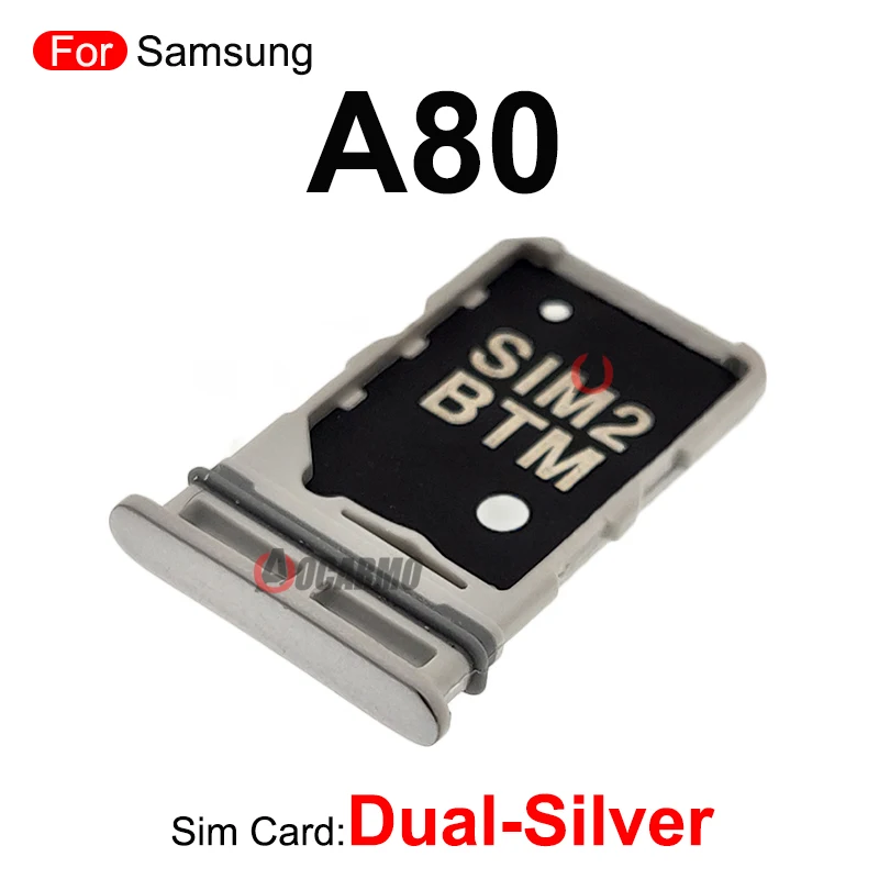 Tarjeta Sim Dual para Samsung Galaxy A80 SM-A805F bandeja Sim individual soporte MicroSD pieza de repuesto de ranura Nano