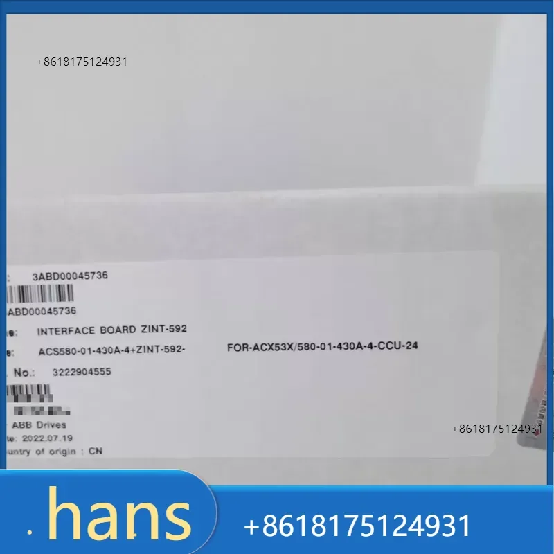 2026 Factory Direct Sales Real price new QR code ZINT-592 ACS880 inverter 75-90-110 KW power board driver main board