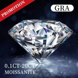 Promoção real moissanite pedras soltas d cor vvs1 3ex branco laboratório de corte redondo criado diamante com gra preço de fábrica certificado