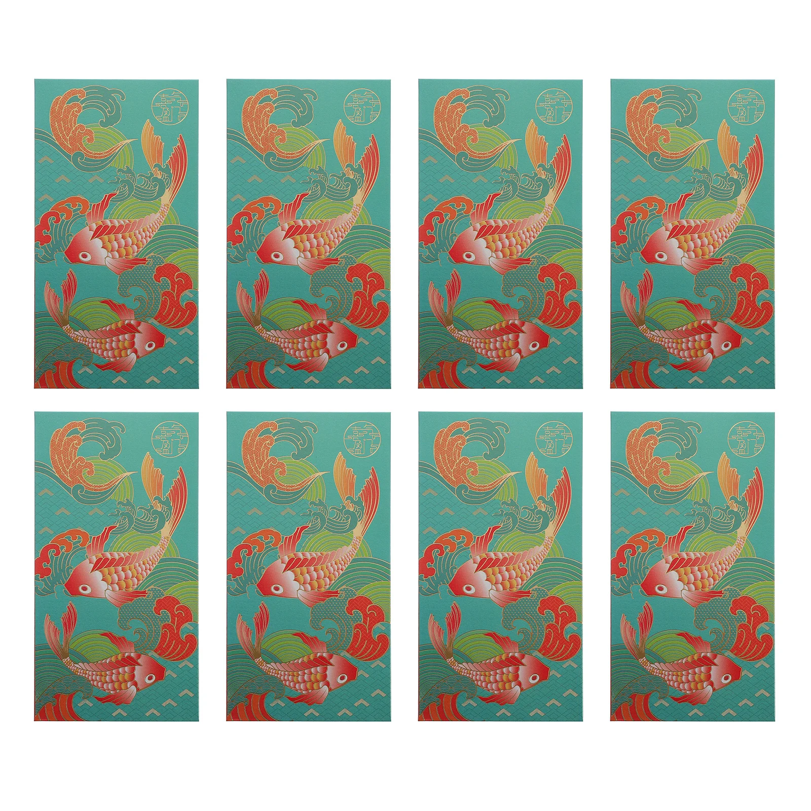 8Pcs Chinese New Year Envelopes Red Packet Money Bag Bronzing Printed Smooth Surface Festive Money Envelope Gift Pouches