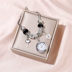 Fashion personality beads bracelet Love Key Pendant Women's bracelet watch