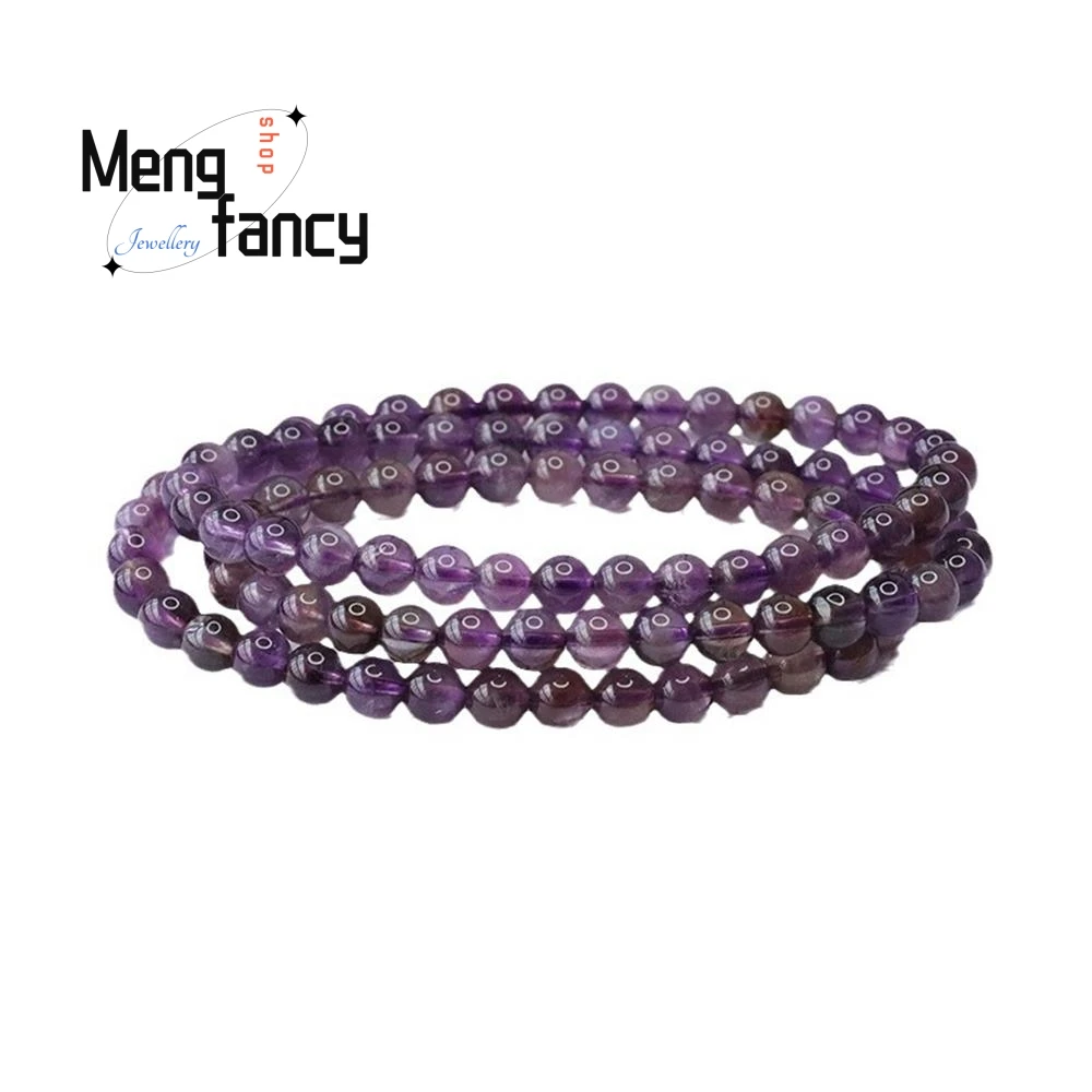 Bracelet Naturel Alanding Yst Couleur Violette, Collier Multi-Boucles, Simple, Exquis, Luxe, Bijoux Fantaisie, Haute Qualité