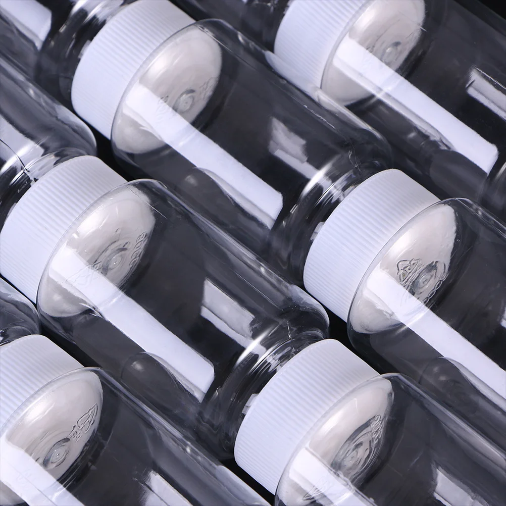 

20pcs 80Ml Subpackaging Bottle Plastic Pet Container For Pills Vitamins Capsules Liquid Solid Travel Accessories Empty