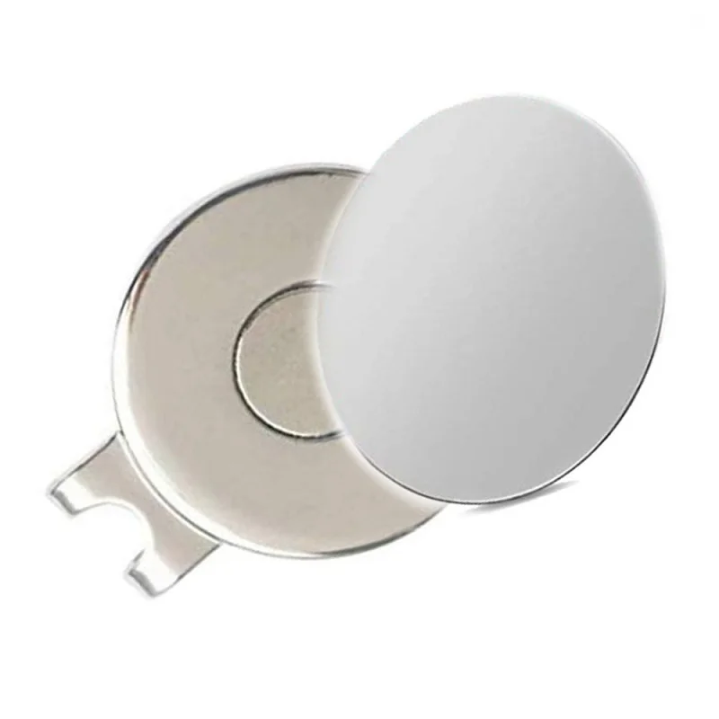 1/10Pcs Golf Hat Clip Cap Clips Golf Ball Mark Markers Golf Putting Green Accessories Iron Silver 25mm Diameter