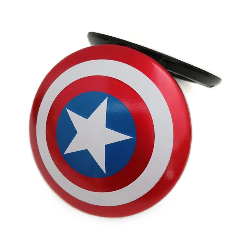 Disney Marvel Captain America Shield Iron Man Car Interior Adornment Action Figure One-Button Start Protective Cover Anime Toy