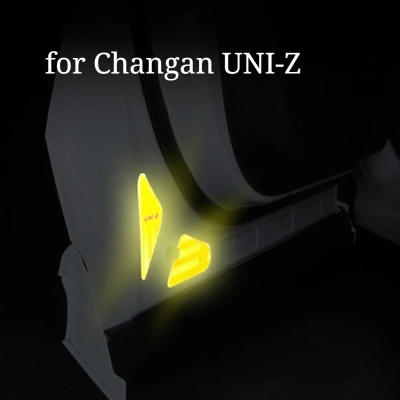 Door Warning Reflective Sticker for Changan UNI-Z - Special Modified Anti-Collision Decorative Car Accessory