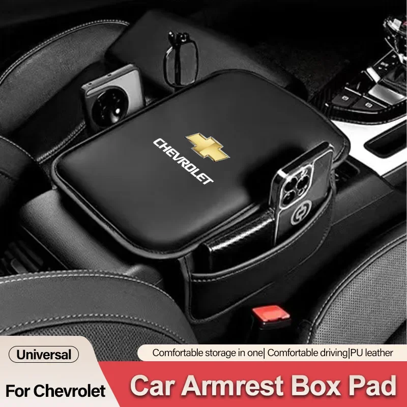 

Leather Car Armrest Box Pad Auto Armrest Mat High Quality Accessorie For Chevrolet Spark Captiva Cruze Tracker Epica SS Z71 Aveo