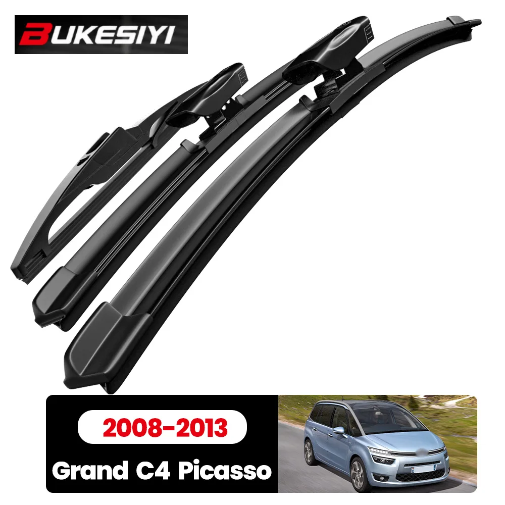 Front & Rear Wiper Blades Set For Citroen C4 Grand Picasso/Picasso 2008-2013 2009 Silent Windscreen Wipers Accessories 30"30"14"