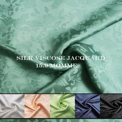 44'' Wide By Meter 3D Birds Material Natural Silk Viscose Fabric Dress Kimono Hanfu Shirt