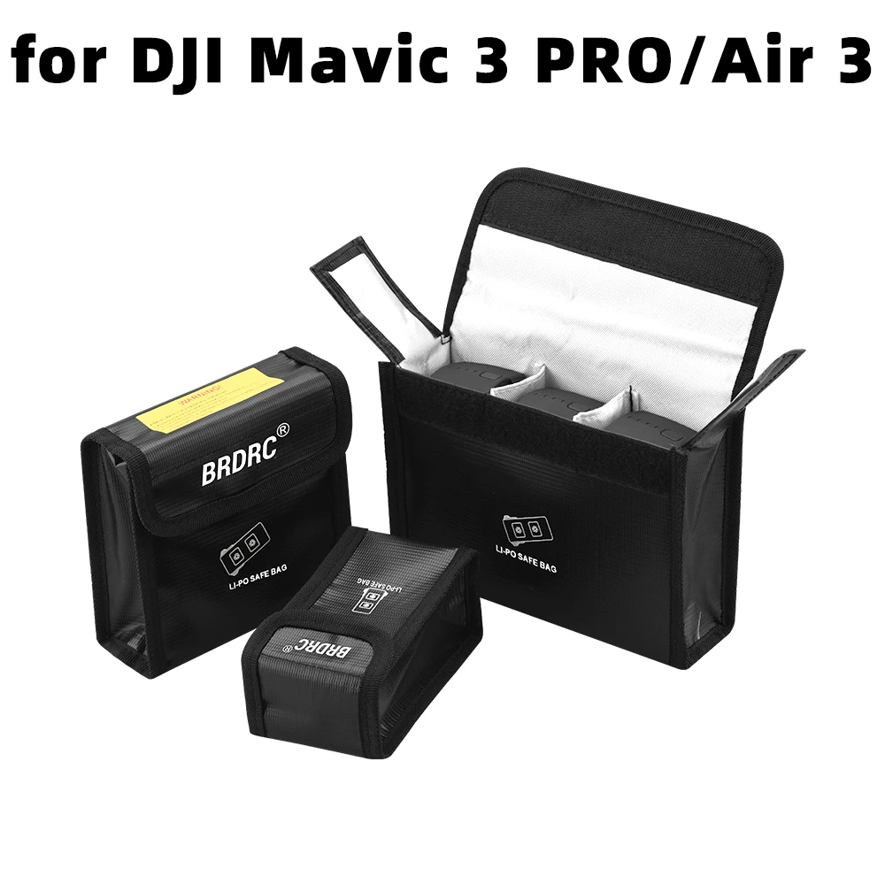 for DJI Air 3S/Mavic 3 Pro Drone Battery Safe Bag Storage Case Transport Safety Protector Explosion-proof Accessory