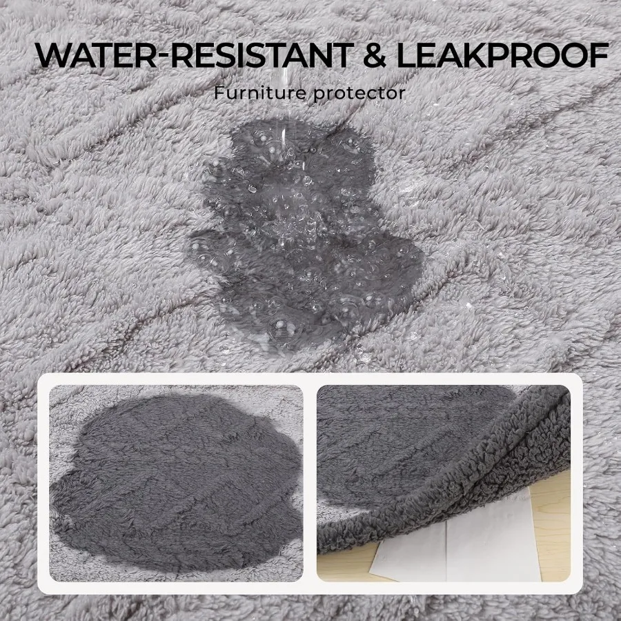 Coperta impermeabile per animali domestici Coperte per cani a prova di pipì liquide per divano letto Divano Reversibile in pile Sherpa Copertura protettiva per mobili per