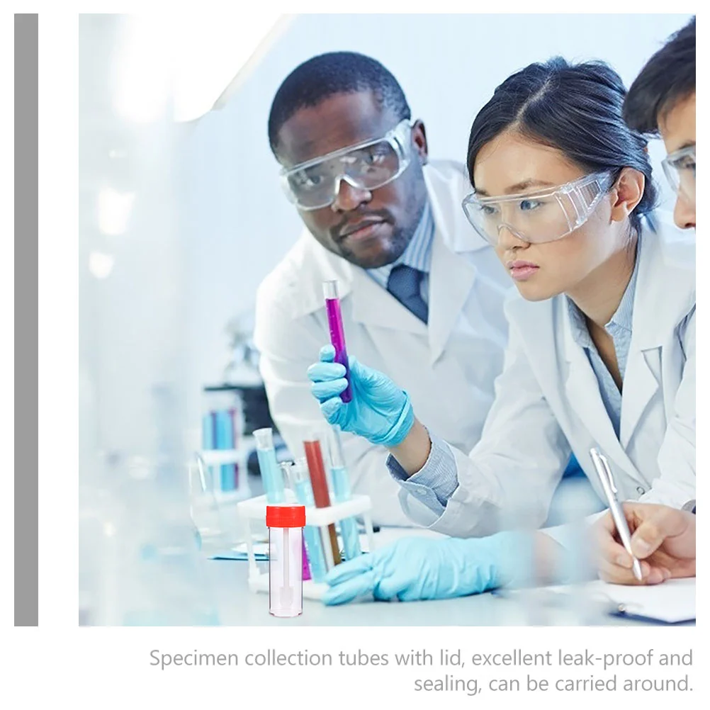 12 Pcs Stool Sampling Tube Specimen Container Plastic Sample Storage Tubes Testing Portable Single Use