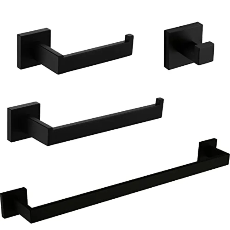 

Premium Stainless Steel 4 Pieces Bathroom Hardware Accessories Set Wall Mounted Towel Bar Set