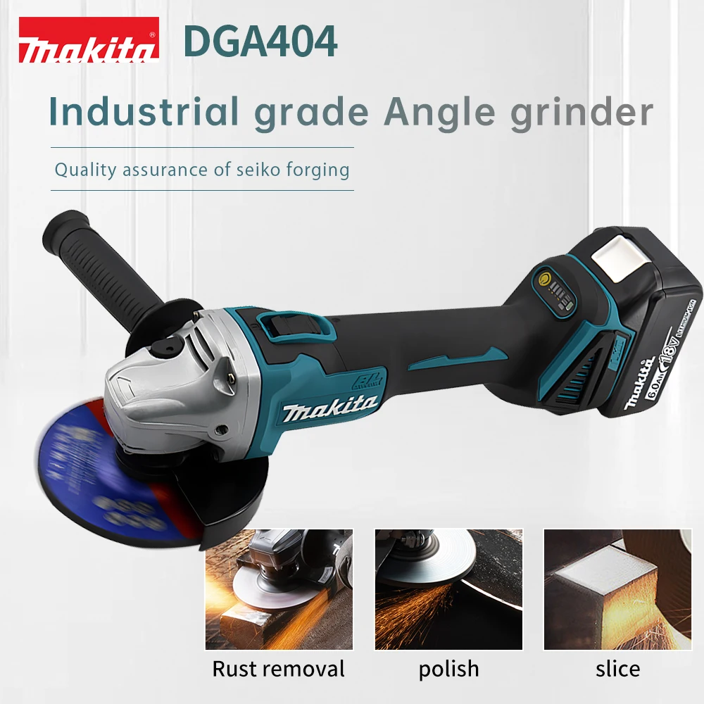 Makita DGA404 100mm/125mm Wireless Angle Grinder Polishing Grinding Tools 18V Rechargeable Wood Cutting Woodworking Tools image 3