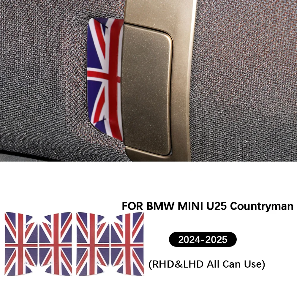 For Mini Cooper Countryman U25 2024 2025 Leather Inner door handle/inner door bowl protective sticker Stickers Car Accessories