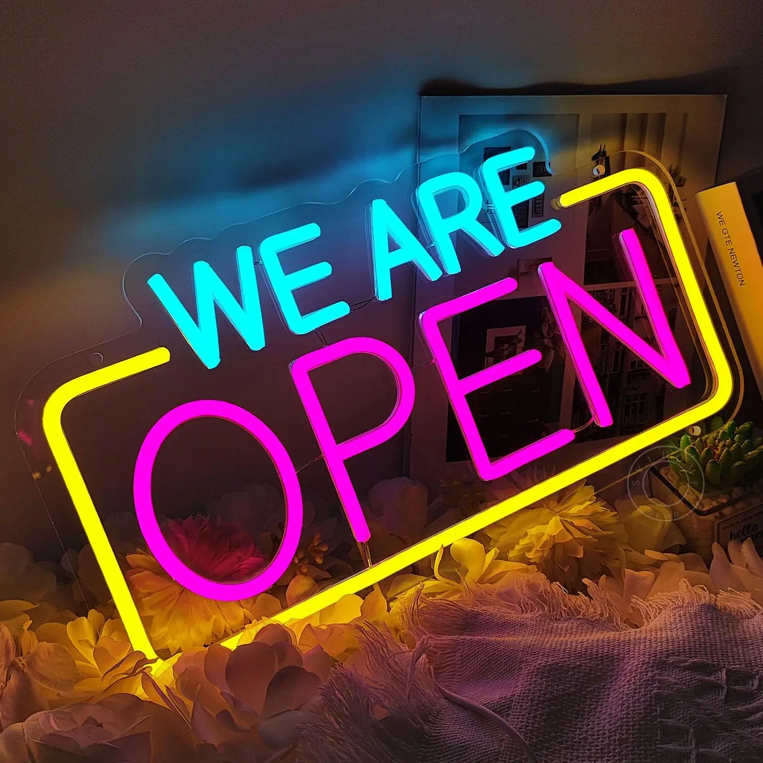 We Are Open Neon Light Sign USB Neon Sign For Business Coffee Shop Store Bar Restaurant Pub Salon Hotel Welcome Door Wall Decor