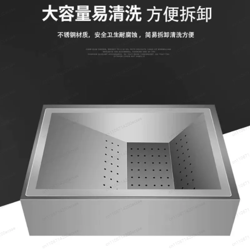 French Fry Workstation Counter French Fry Trough Box Oil Filter, Oil Filter Machine