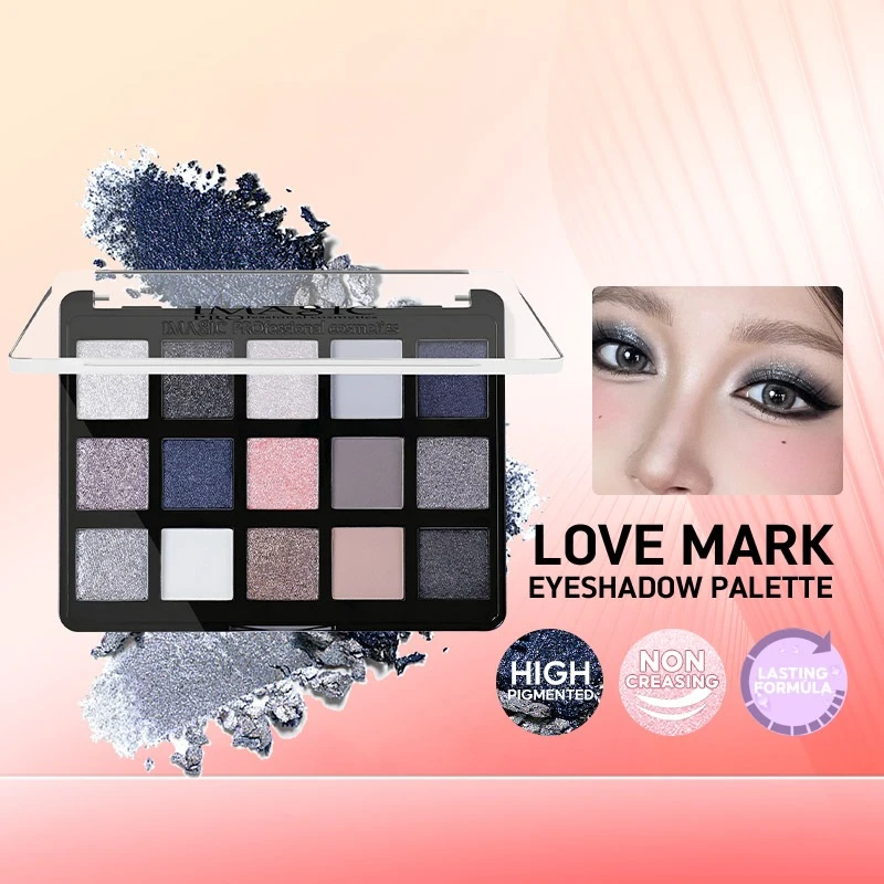 IMAGIC Matte Pearlescent Eyeshadow 15 Color Eye Shadow Fine Texture Eye Makeup Long Lasting Cosmetic