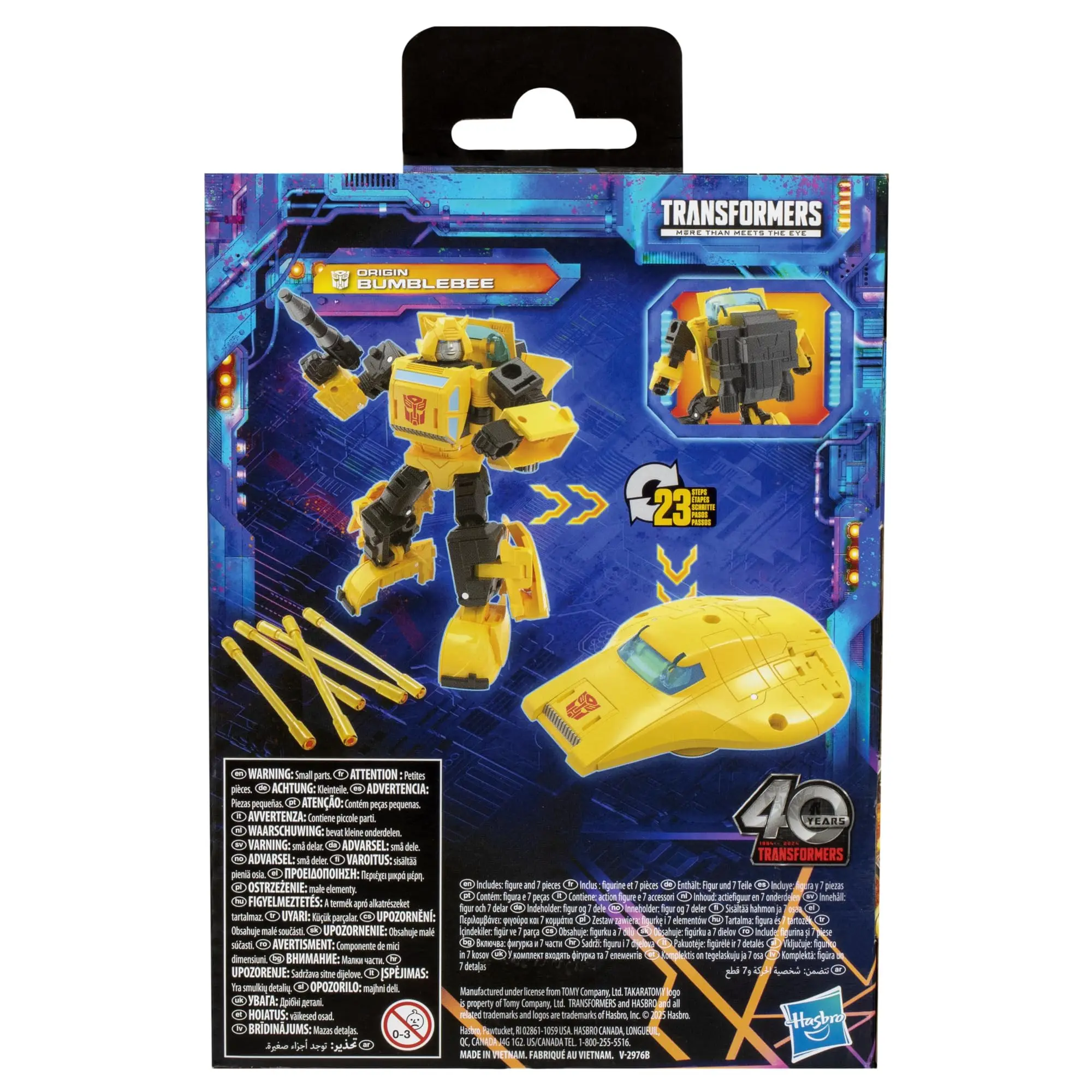 Hasbro Transformers Legacy Deluxe Class Origin Bumblebee 5.5 นิ้วแปลงรูปการกระทํา, 8+ G1292