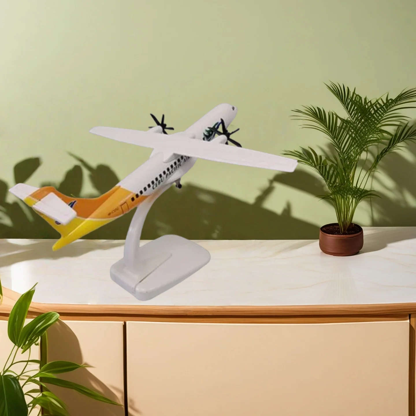 

Игрушечный самолет 20 см PACIFIC ATR Airlines, модель самолета, литая под давлением коллекция металлических сплавов, детская игрушечная модель самолета с