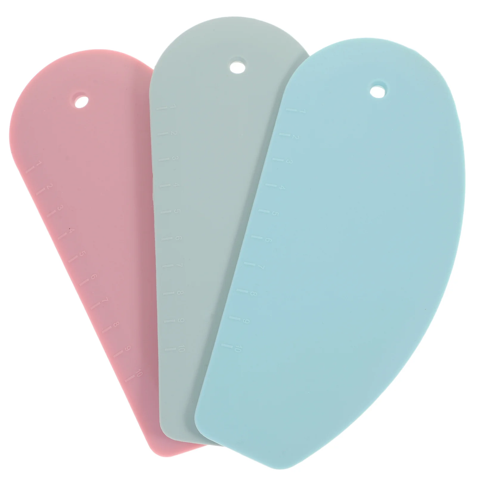 3 قطعة مكشطة العجين سيليكون حافة ثابتة مسطحة قاطع العجائن أداة المطبخ أواني الخبز وعاء عملي مكشطة أداة المطبخ #4