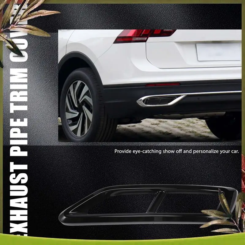 

AB98-Car Rear Bumper Exhaust Muffler Tail Pipe Trim Sticker For Tiguan L 2022