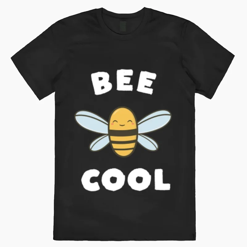 BEE COOL Printed Women's T-shirt 100% Cotton Loose Breathable Fabric Casual Commuter Style Summer 2024 Hot New