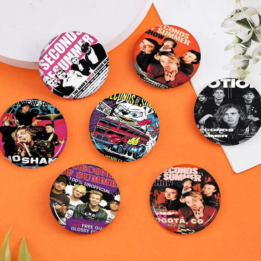 5S-Sekunden von S-Sommer Cartoon Broschen Anime Abzeichen Runde handgemachte Brosche Anstecknadeln Schmuck für Rucksack Kleidung Geschenke