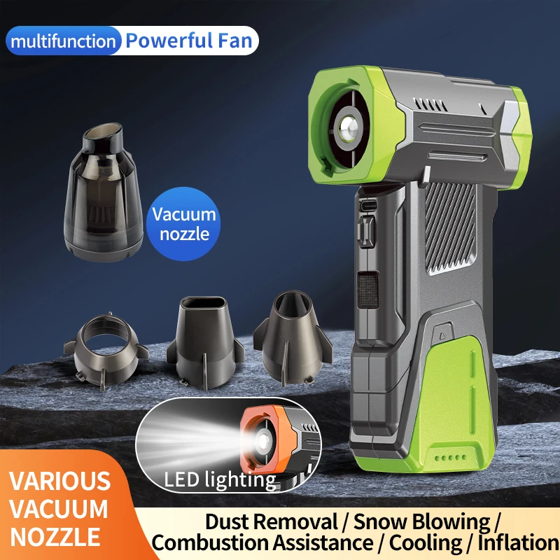 

990000RPM Powerful Dust Blower 8000mAh Wireless Compressed Air Duster High-speed Violent Fan 4-Speed Adjustable Turbo Jet Blower