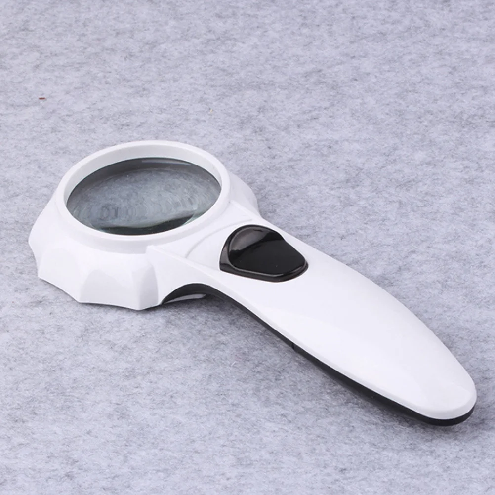 

Led Lighted Magnifying Glass Handheld Reading Magnifier 10X High Lens For Small Print Repair Inspection Tool