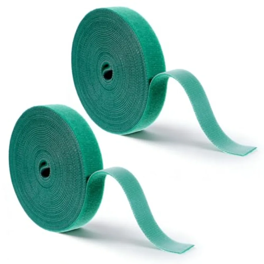 

Green Plant Ties 0.6in Hook and Loop Nylon Straps for Climbing Plants Stem Support in Home Garden 5m X 2Pcs