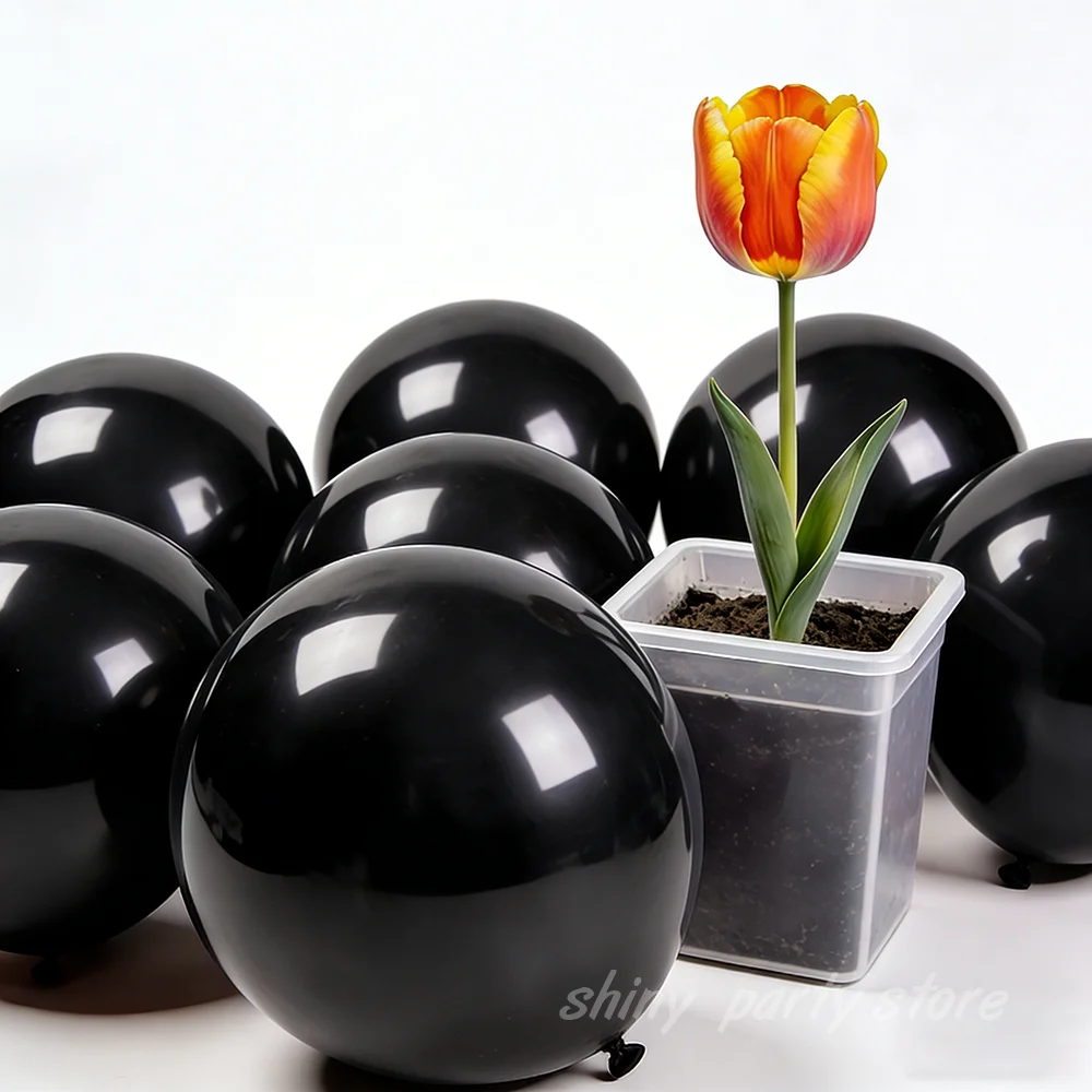 

500Pcs Black Latex Balloons Bulk 5/10/12 Inch Balloons Wholesale for Birthday Wedding Halloween Party Decoration Helium Balloon