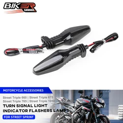 LED Turn Signal Light For Street Triple Sprint Daytona Trident 660 675 765 1050 1200 Rocket 2500 Motorcycle Flashing Blinker