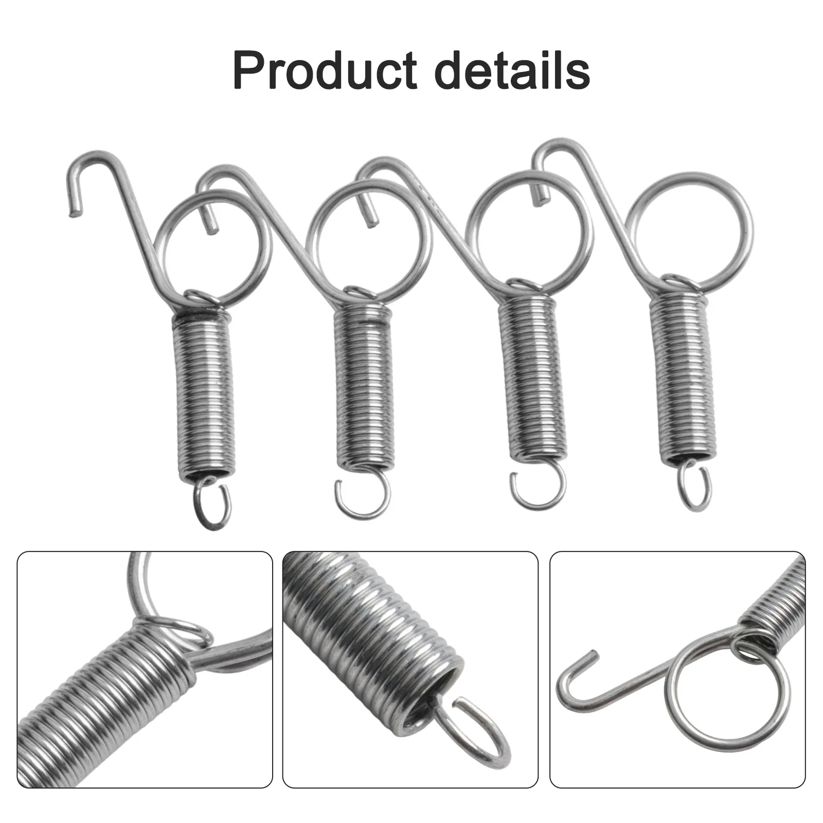 4pcs 7.5cm Rabbit Cage Door Spring Hooks, Easy To Use Cage Door Locks Pet Chicken Pigeon Cage Door Spring Hook Trough Hooks