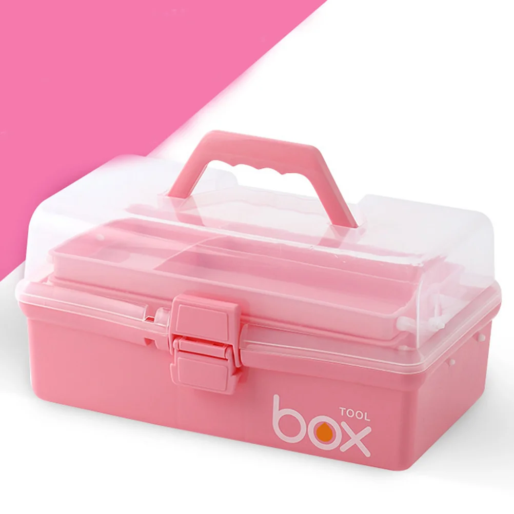 صندوق دواء الطوارئ المحمول Pink S، منظم تخزين متين وخفيف الوزن للمنزل والمكتب والسفر والتخييم #6