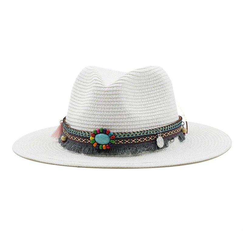 Summer Beach Hat Men and Women Couple Denim Visor Sun Hat Minority Style Denim Straw Hat