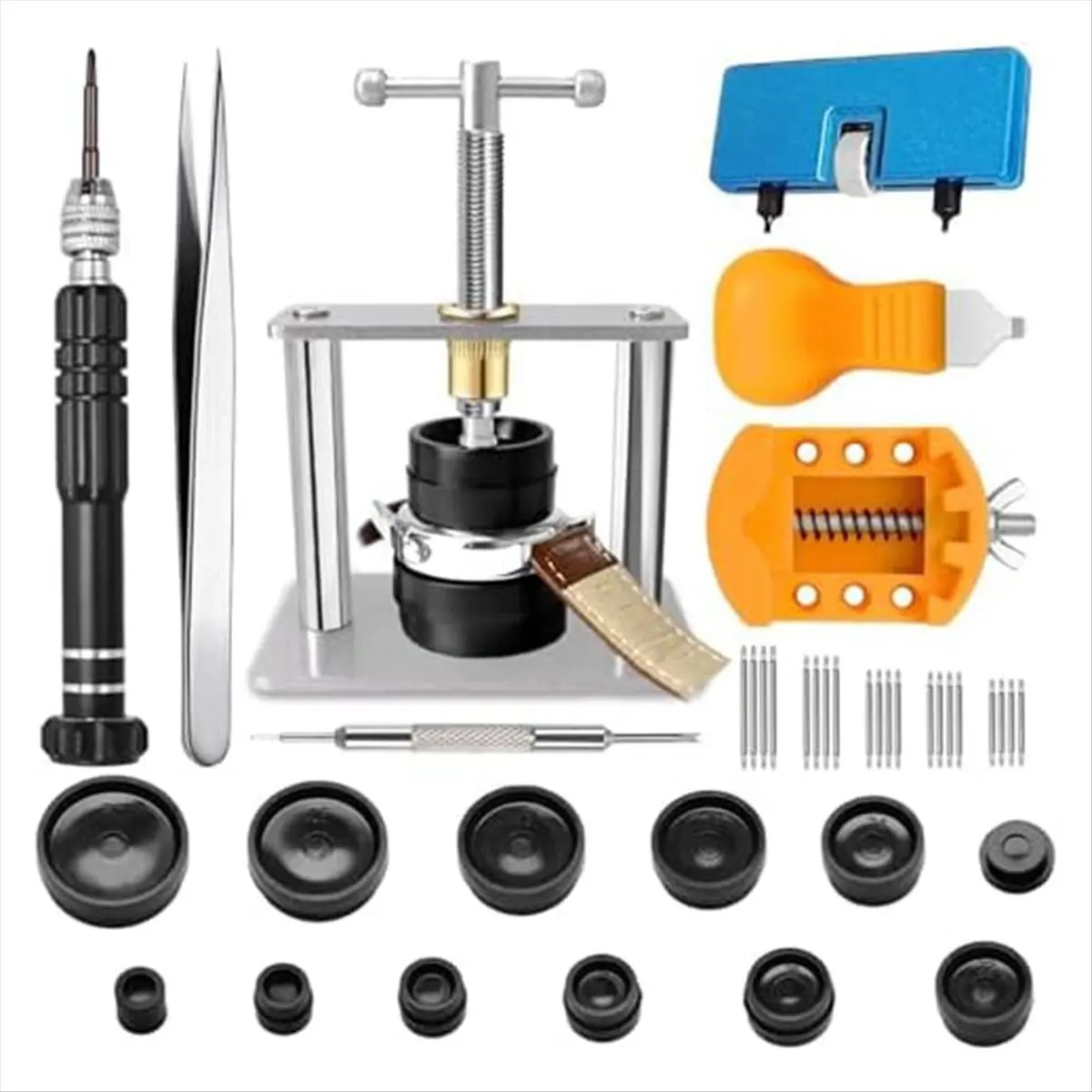 BHBL Watch Repair Kit,Watch Tool Set, Watch Battery Replacement, Watch Back Remover Holder, Spring Bar, Tweezers