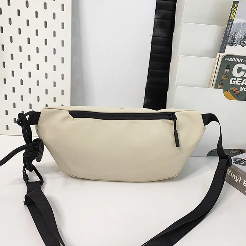 Trendy Casual Male Chest Bag Adjustable Strap Multifunctional Nylon Waist Bag Large Capacity Zipper Men Crossbody Bag Outdoor