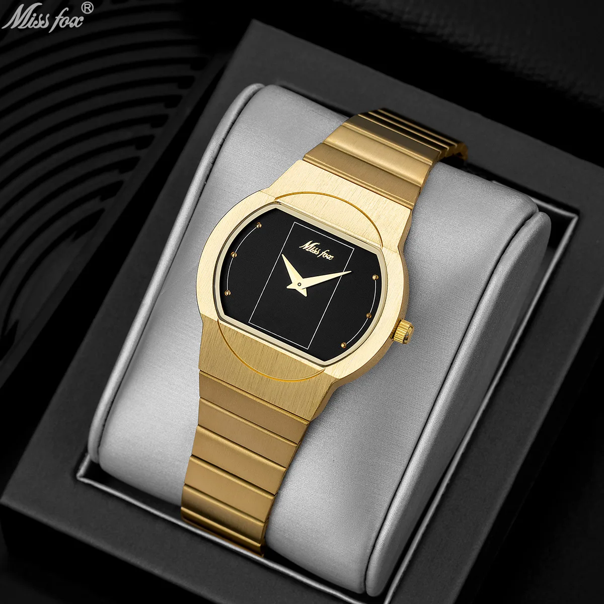 Brand Hot Selling Fashionable Simple Geometric Circular Versatile Men Watch Waterproof Business Stainless Steel Quartz Watches