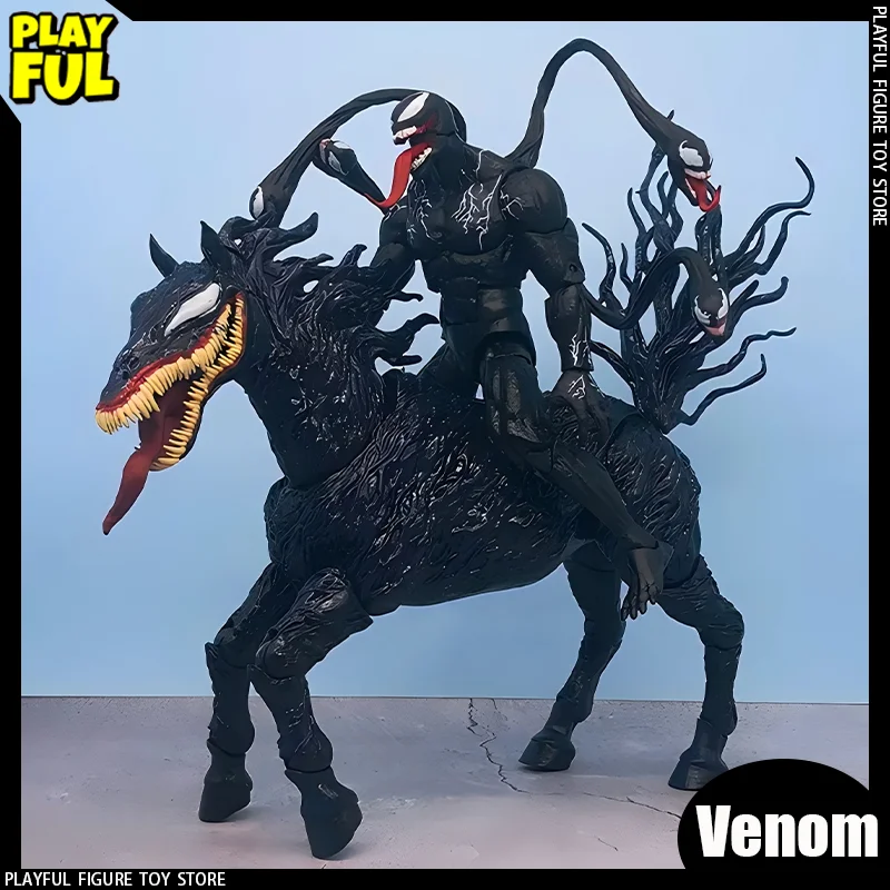 New N Stock Gk Venom: The Last Dance Venom Venom Horse Anime Figure 50cm Venom War Horse 20cm Venom Statues Doll Toys Kids Gift