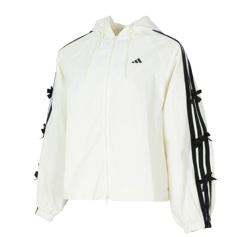 Adidas Women's Sportswear Running Fitness Training Trendy Fashion Woven Hooded Jacket Kr7602