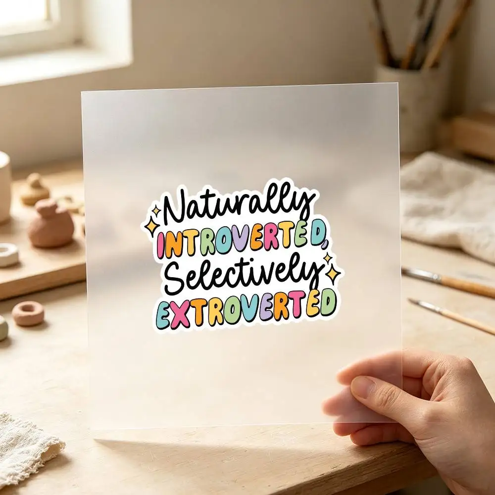 Naturally Introverted Selectively Extroverted Waterproof Stickers For Decorating Car Windows Motorcycles And Computers.